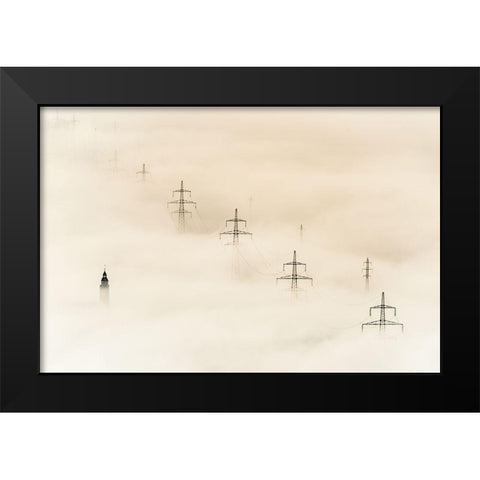 Untitled Black Modern Wood Framed Art Print by Kos, Rafael