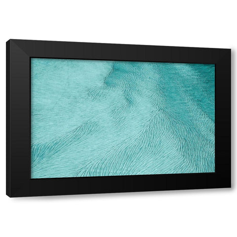 Cracks Black Modern Wood Framed Art Print by Elena, Raceala