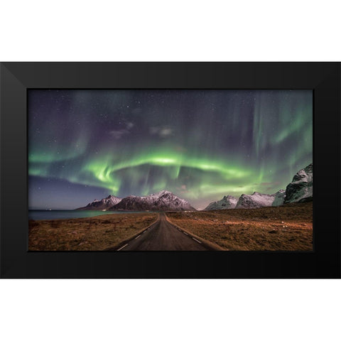 Road To Boreal Black Modern Wood Framed Art Print by Perdomo, Pablo