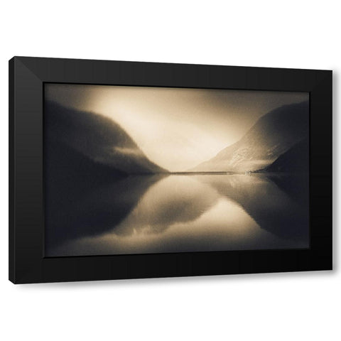 Glow In The Dark Black Modern Wood Framed Art Print by Davidsson, Gustav