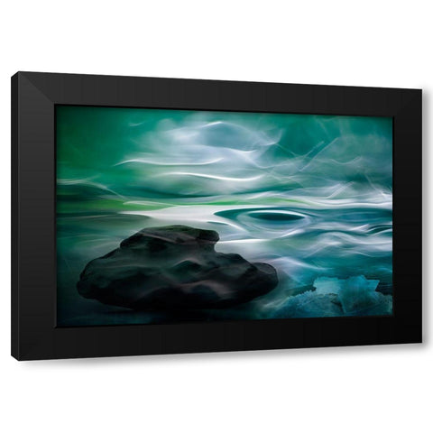 Unknown Waters Black Modern Wood Framed Art Print with Double Matting by Marthinussen, Willy