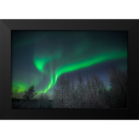 Aurora Split Black Modern Wood Framed Art Print by Leske, Mike