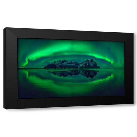 Eye Of Stokksnes Black Modern Wood Framed Art Print by Kruczynski, Wojciech