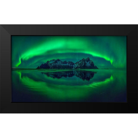 Eye Of Stokksnes Black Modern Wood Framed Art Print by Kruczynski, Wojciech