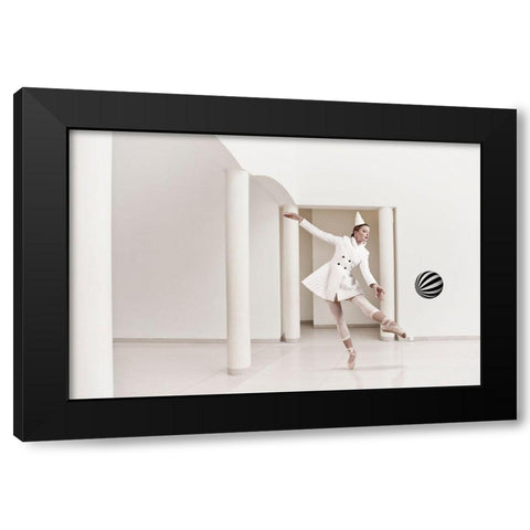 La Pulcinella Black Modern Wood Framed Art Print by Von Diepenbroek, Christine