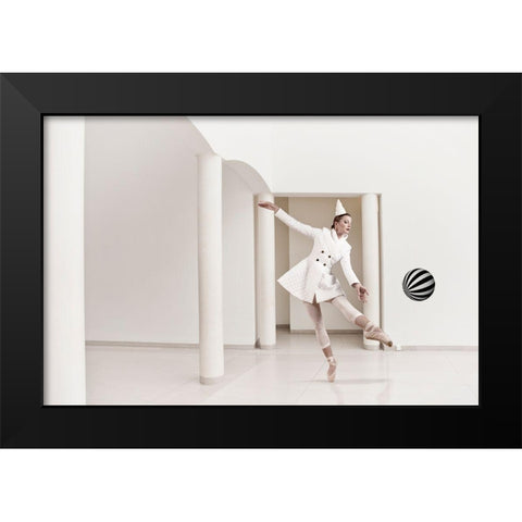 La Pulcinella Black Modern Wood Framed Art Print by Von Diepenbroek, Christine