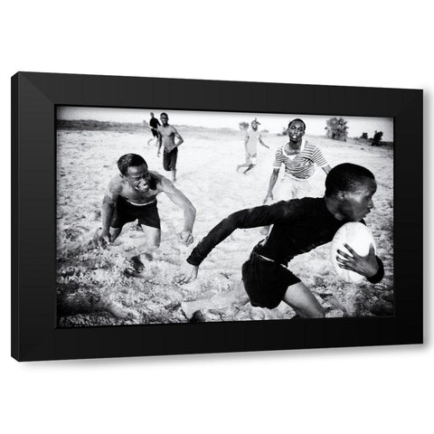 Break Black Modern Wood Framed Art Print with Double Matting by Rebro, Marcel
