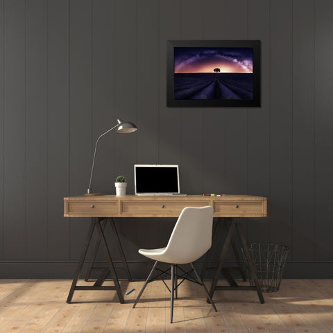 My Lavander Black Modern Wood Framed Art Print by Ruiz Dueso, Jorge