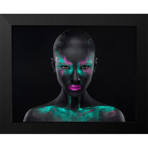 Space Black Modern Wood Framed Art Print by Malikov, Alex