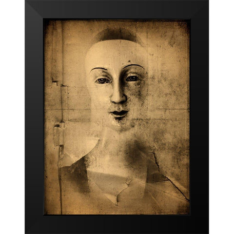La Couteriere Fille Black Modern Wood Framed Art Print by Hummel, Jeffrey