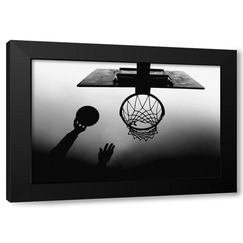 N/T Black Modern Wood Framed Art Print with Double Matting by Medeiros, Paulo