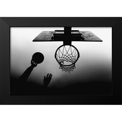 N/T Black Modern Wood Framed Art Print by Medeiros, Paulo