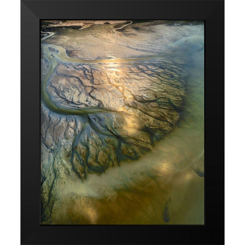 The Earth Veins Black Modern Wood Framed Art Print by Alnomas, Faisal