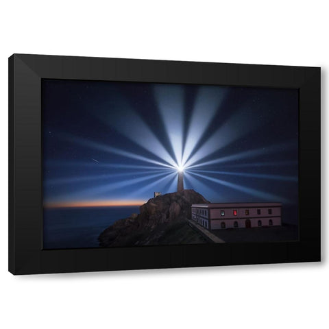Light The Night Black Modern Wood Framed Art Print by F. Turienzo, Carlos