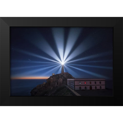 Light The Night Black Modern Wood Framed Art Print by F. Turienzo, Carlos