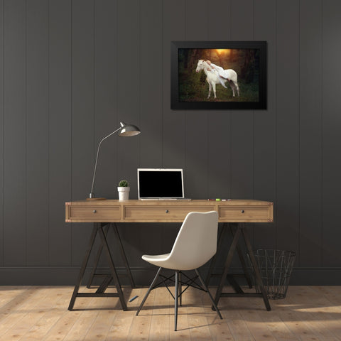 Emotional Black Modern Wood Framed Art Print by Dias, Paulo