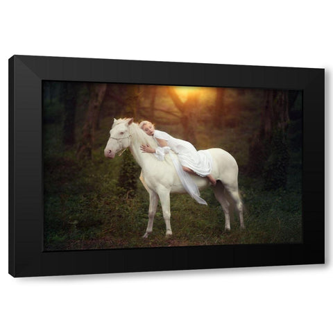 Emotional Black Modern Wood Framed Art Print by Dias, Paulo