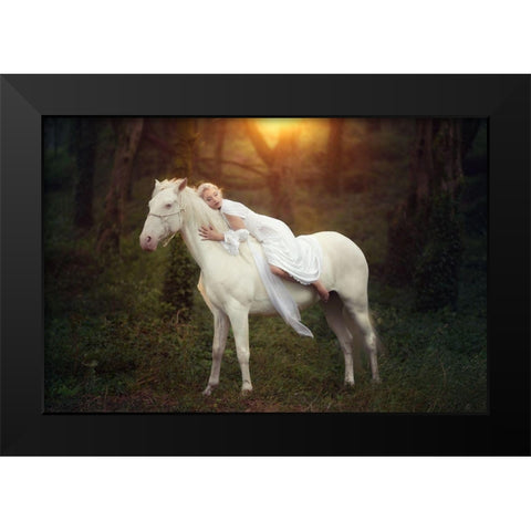 Emotional Black Modern Wood Framed Art Print by Dias, Paulo