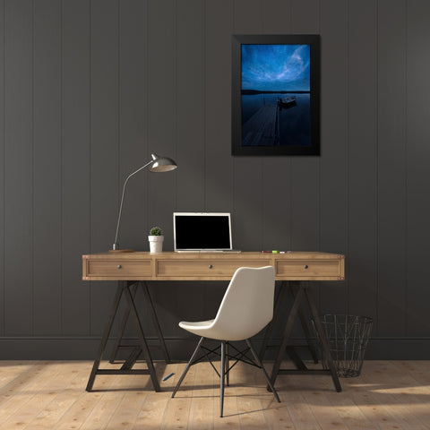 Night Black Modern Wood Framed Art Print by Lindsten, Christian