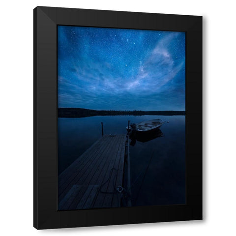 Night Black Modern Wood Framed Art Print by Lindsten, Christian