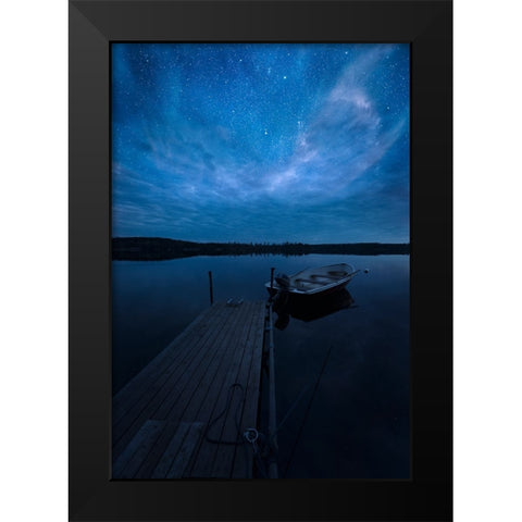 Night Black Modern Wood Framed Art Print by Lindsten, Christian