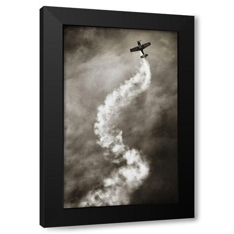 Aviation Dna Black Modern Wood Framed Art Print by Reinders, Riekus