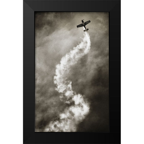 Aviation Dna Black Modern Wood Framed Art Print by Reinders, Riekus