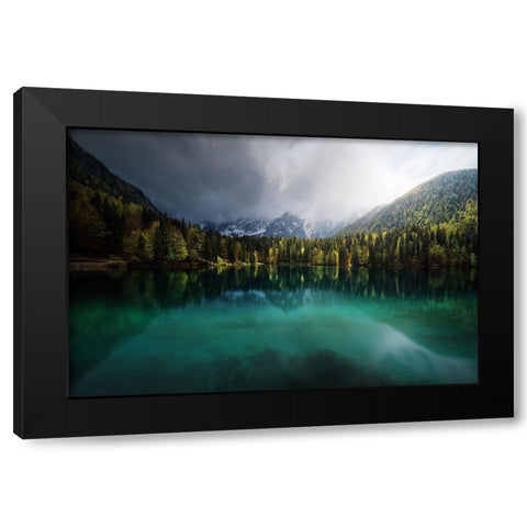 Menta. Black Modern Wood Framed Art Print with Double Matting by Pablo De, Juan