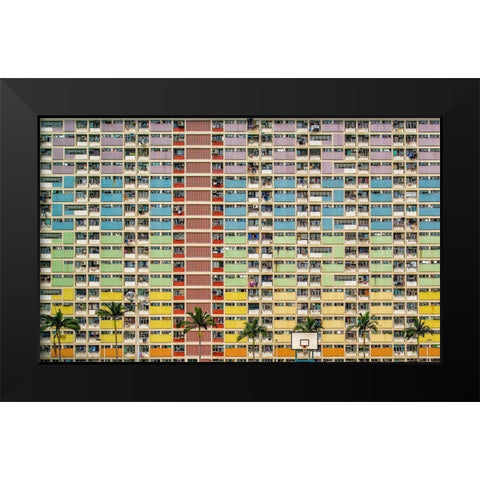 Equalizer Black Modern Wood Framed Art Print by Abdualhameid, Fahad