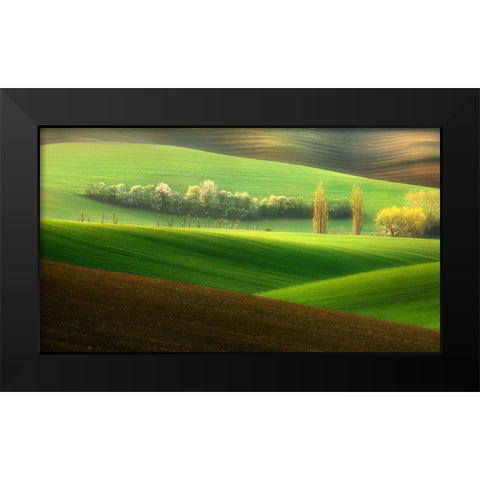 Sisters... Black Modern Wood Framed Art Print by Browko, Krzysztof