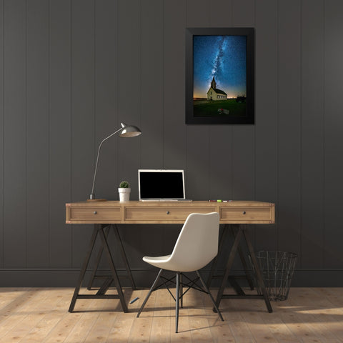 Tunnel To Heaven Black Modern Wood Framed Art Print by Zheng, Michael