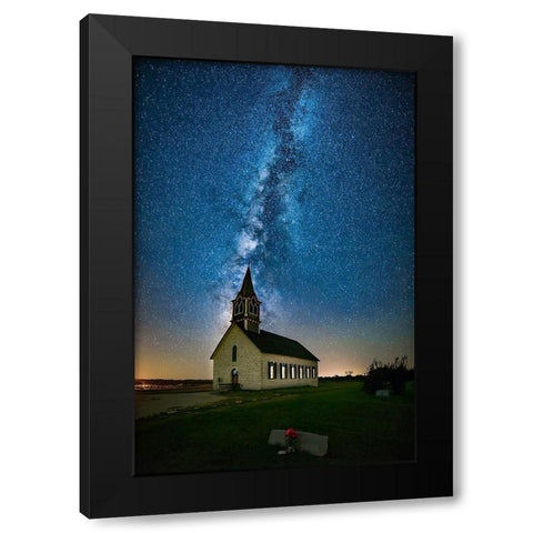 Tunnel To Heaven Black Modern Wood Framed Art Print by Zheng, Michael