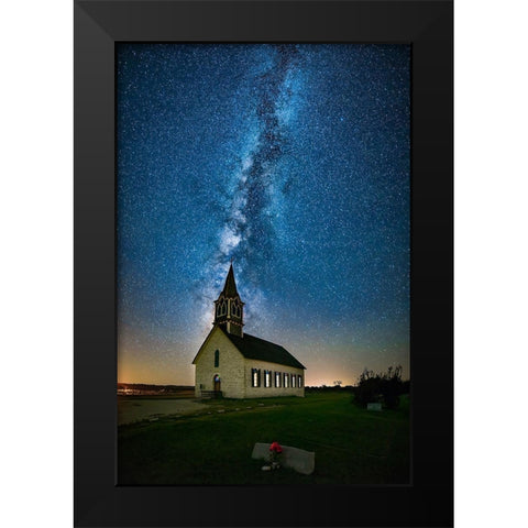 Tunnel To Heaven Black Modern Wood Framed Art Print by Zheng, Michael