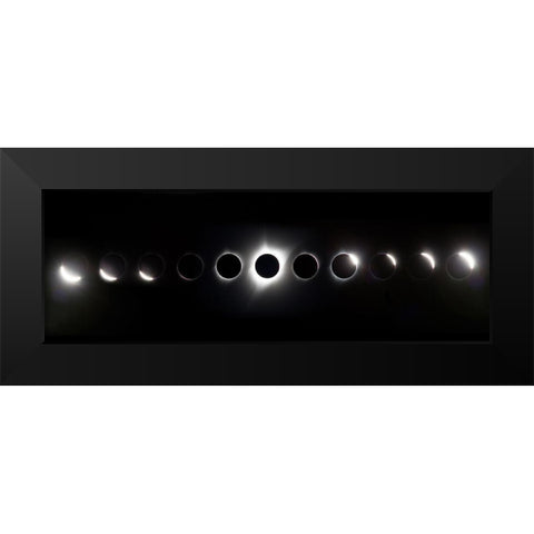 The Path Of Totality Black Modern Wood Framed Art Print by Ianulionoc, Vadim