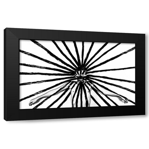 Radiation Black Modern Wood Framed Art Print by Melnotte, Mike