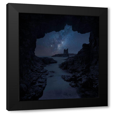 Cathedral Rock Black Modern Wood Framed Art Print by Zhu, Jingshu