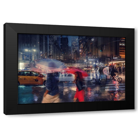 NYC 5 Black Modern Wood Framed Art Print with Double Matting by Della Latta, Massimo