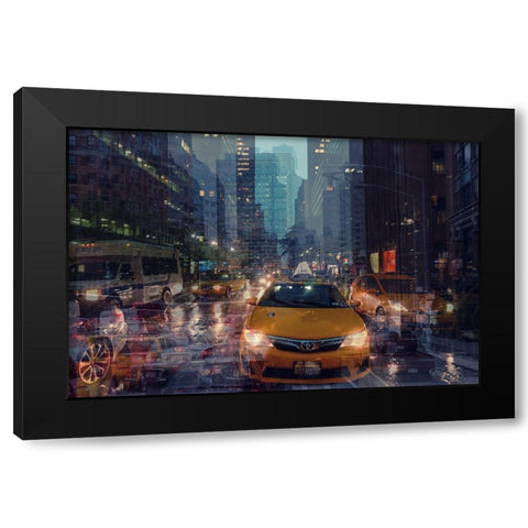 NYC 4 Black Modern Wood Framed Art Print with Double Matting by Della Latta, Massimo
