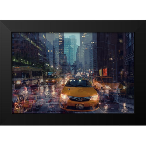 NYC 4 Black Modern Wood Framed Art Print by Della Latta, Massimo