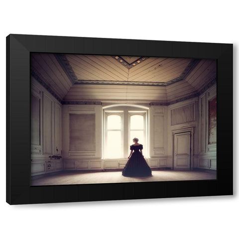 Thinloth Black Modern Wood Framed Art Print by Russocka, Magdalena