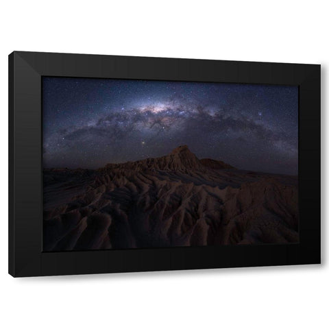Mungo National Park Black Modern Wood Framed Art Print by Zhu, Jingshu