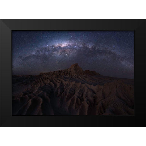 Mungo National Park Black Modern Wood Framed Art Print by Zhu, Jingshu