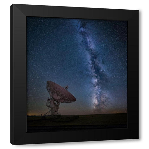 Contact Black Modern Wood Framed Art Print by Zheng, Michael