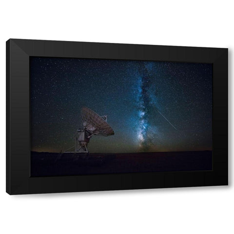 From The Universe Black Modern Wood Framed Art Print by Zheng, Michael