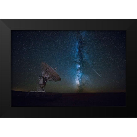 From The Universe Black Modern Wood Framed Art Print by Zheng, Michael