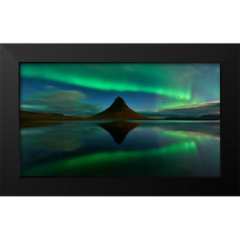 Surrounding Black Modern Wood Framed Art Print by Moreno, Miguel