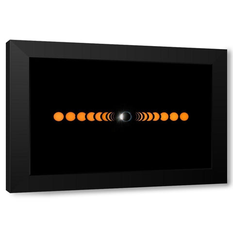 2017 Total Solar Eclipse Black Modern Wood Framed Art Print with Double Matting by Zhu, Hua