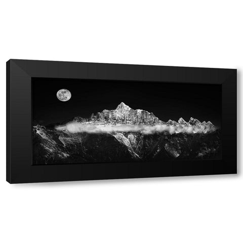 The Jade Belt Black Modern Wood Framed Art Print by Selions
