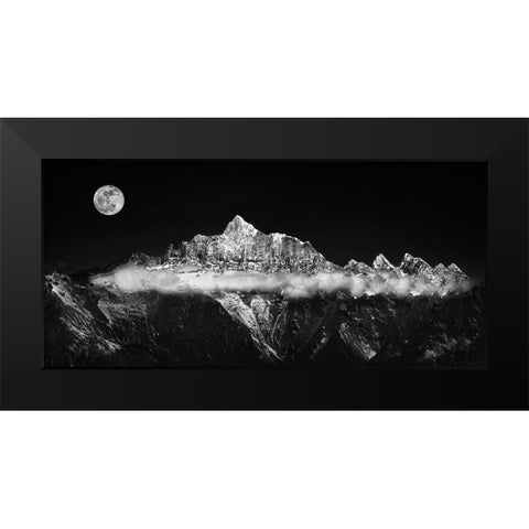 The Jade Belt Black Modern Wood Framed Art Print by Selions