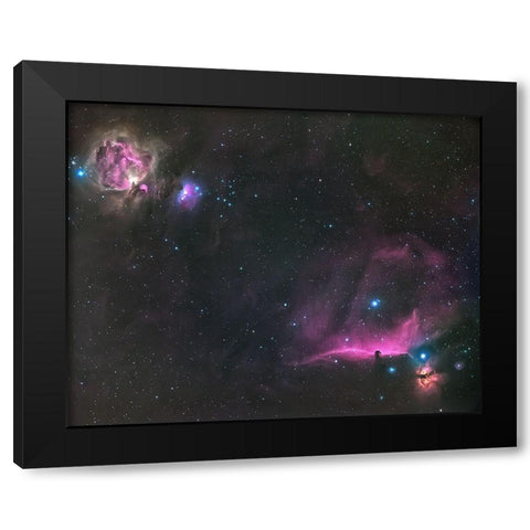 Orion Nebula And The Horsehead Black Modern Wood Framed Art Print by Auf Dem, Andrea